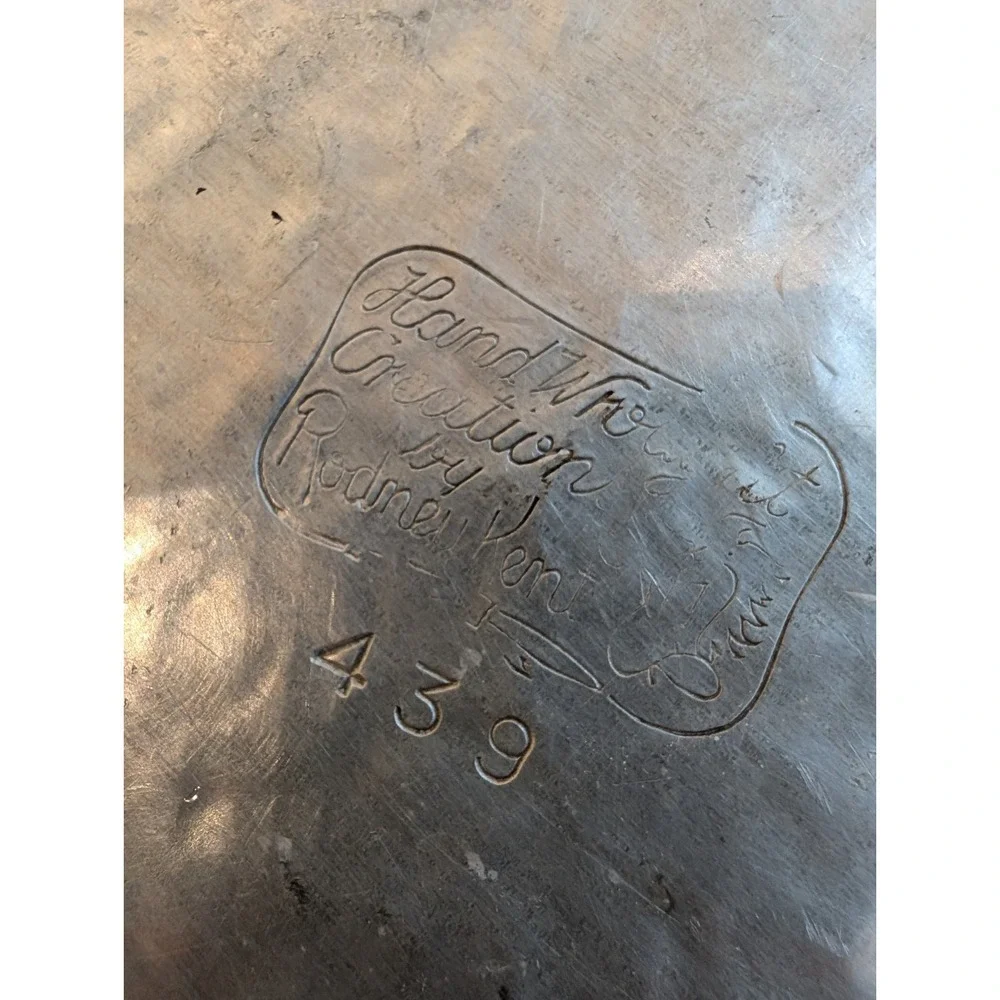 Hand Wrought Creations Aluinum‎ Pan W/Lid Tulip Design Hammered
